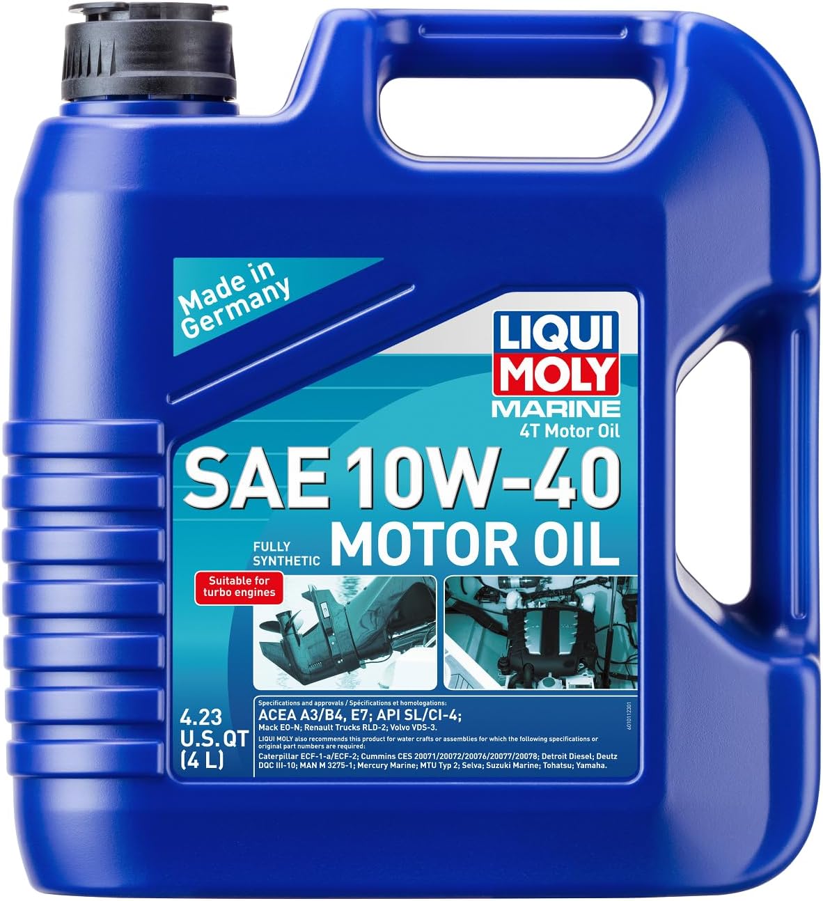 LIQUI MOLY Marine 4T Motor Oil SAE 10W-40 | 4 L | Marine motor oil | SKU: 20508