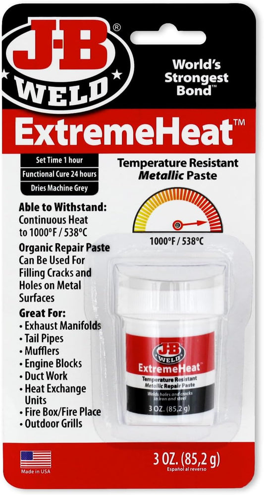 J-B Weld 37901 ExtremeHeat High Temperature Resistant Metallic Paste - 3 oz